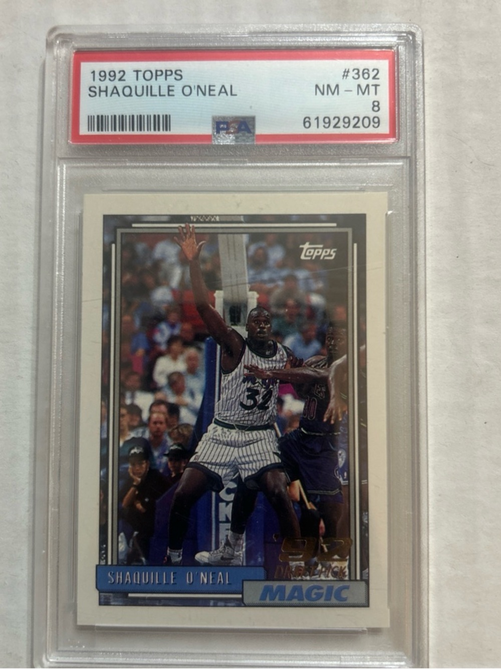 1992 Topps Shaquille O'Neal #362 Rookie NM-MT PSA 8